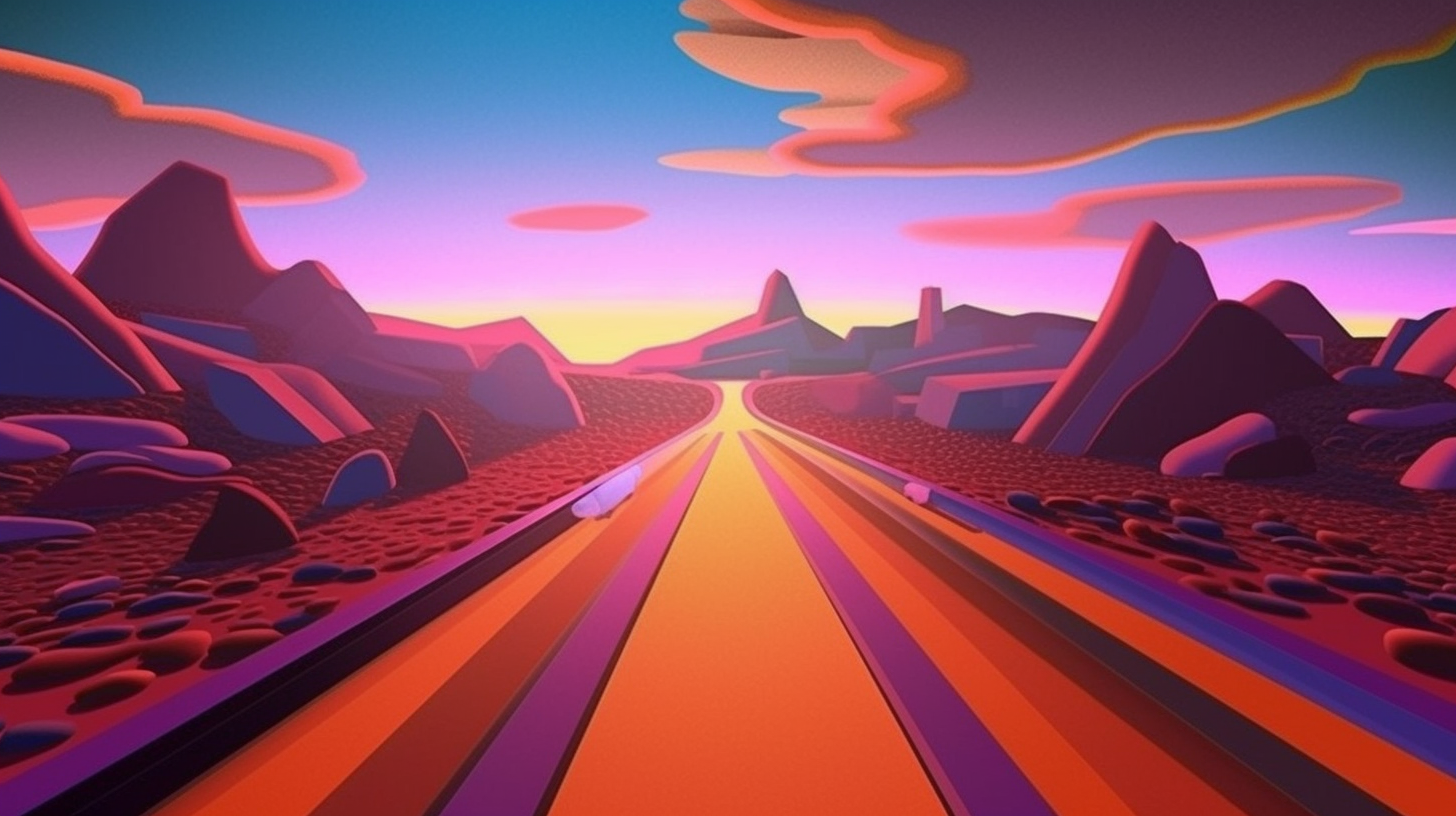 Weber Shandwick - Futures (generated by ai) warm pink landscape